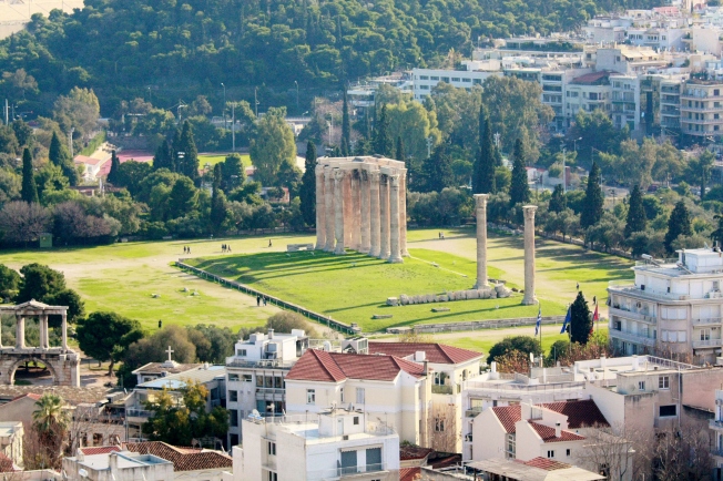 Temple of Olympian Zeus and Hadrian's Gate. Interesting Hadrian fact: He loved to travel, just like me!